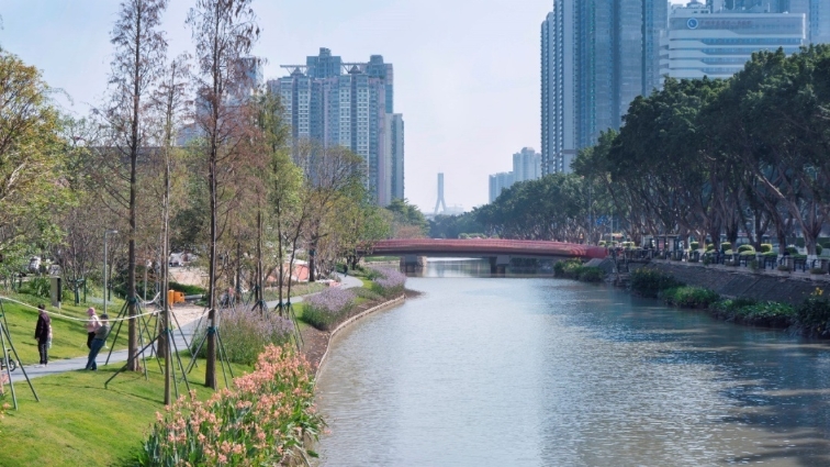 广州再添一处高品质碧道!花地湾公园一期全面开放(图1)