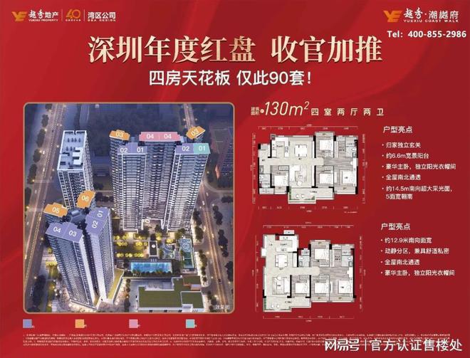 越秀潮樾南向6kaiyun开云网站4m景观大阳台5面宽朝南全飘窗设计兼南北通透(图7)
